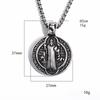 Saint St. Benedict Collar Medal of San Benito Necklace Men Women Spiritual Virgin Mary Pendant Chain