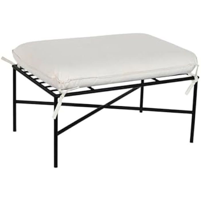 Repose-Pieds - HOME ESPRIT - Urbain - Métal - Blanc - 76 x 33 x 49,5 cm