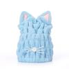 Women's Quick-Dry Coral Fleece Hair Wrap - Soft, Absorbent Cat Ear Bath Cap