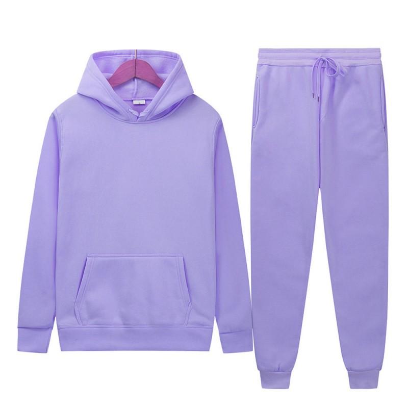 Mens Fleece Hoodie Set Casual Loose Fit Warm Winter Outfit Long Sleeve Pullover Pants