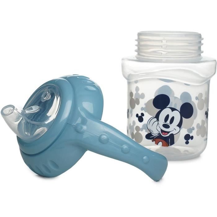 Tasse à poignée - THERMOBABY - Sippy 250 ml - Bec silicone - Anti-fuites - Mickey Cool