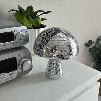 Creative Mushroom Disco Ball for Party Table Decor Mirror Retro Handmade Disco Ball Mushroom Shape Home Decorations