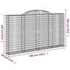 VidaXL Arched Gabion Basket, Gabion Cage, Gabion Wall, Stone Basket, Gabion for Stone Outdoor Patio, 153508