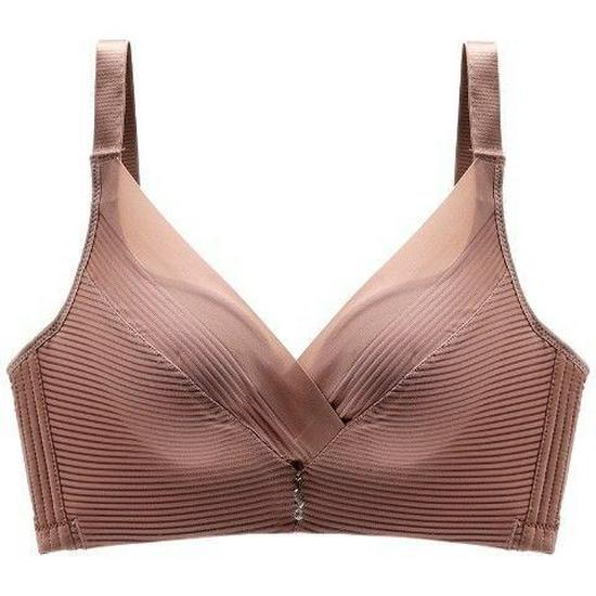 Backless Seamless Push-Up Bra for Small Busts: Enhances Shape & Supports Side Bust 34C кофейный