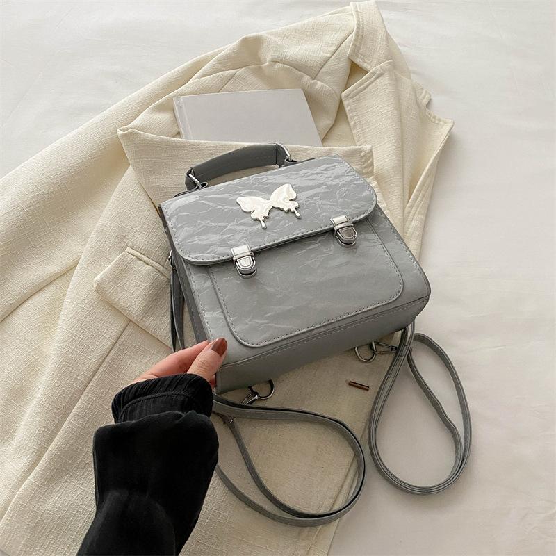 New Spring and Summer Fashion Backpack for Women Butterfly Hand Held Travel Bag Multifunctional Female Student Backpack Shoulder Bag