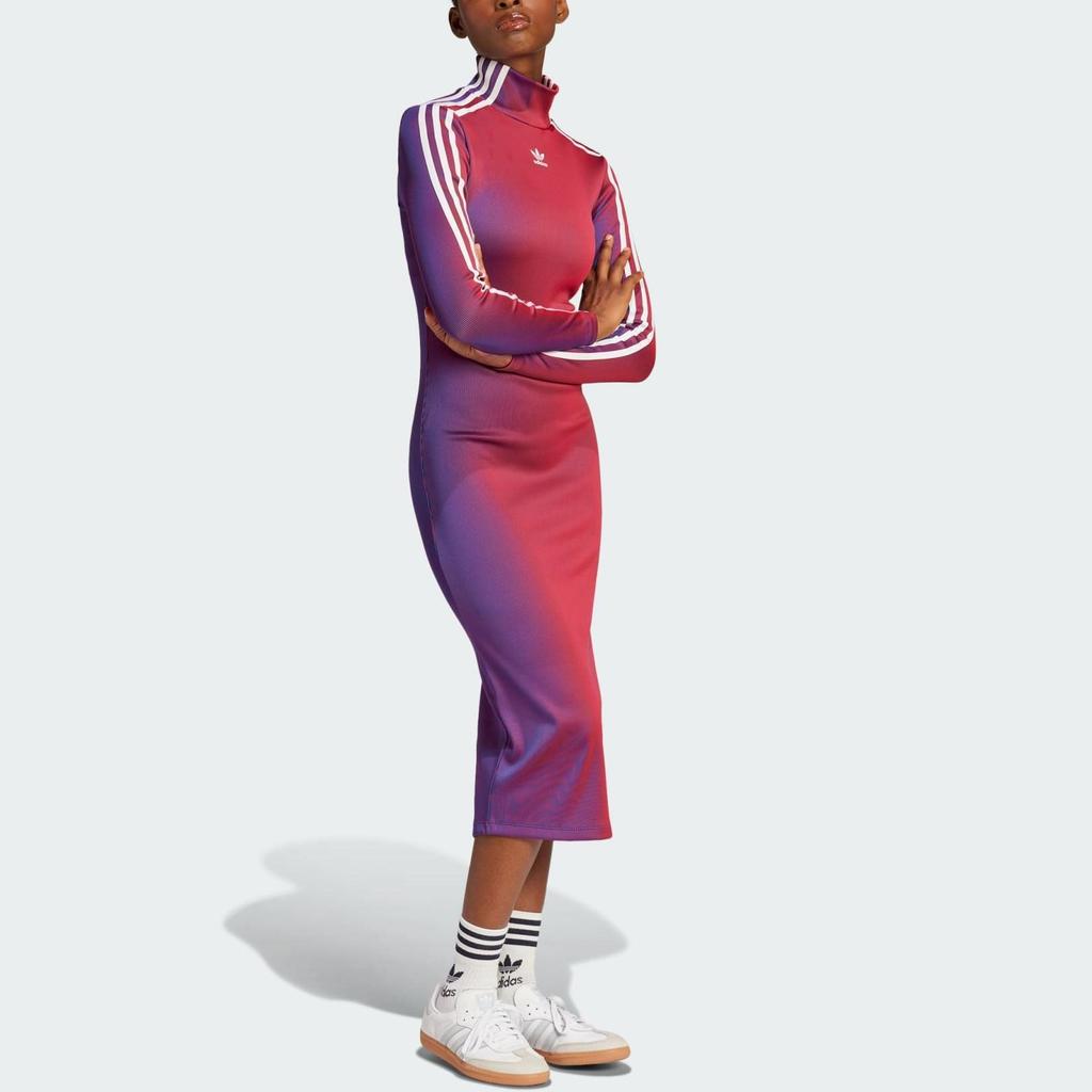 adidas Rasant Rib Uzun Kollu Elbise Çok Renkli Kadın Elbiseleri Çok Renkli JW9745