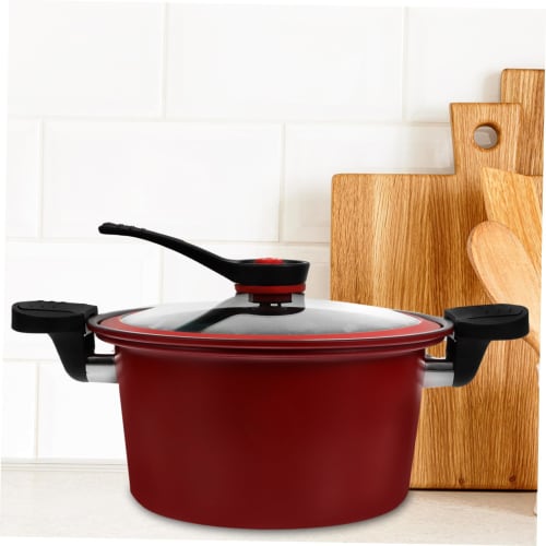 HOLIDYOYO Micro Pressure Cooker, Pressure Canner, Small Canning Pot, Stovetop Pressure Cooker, Stew Pot, Slow Cooker, Soup Pan, Low Pressure Cooker, E