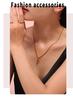 18k Gold-Plated Titanium Steel Zircon Geometric Pendant Necklace