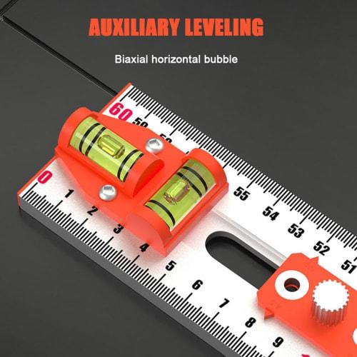 Aluminum Alloy T-Square, Craft T-Square - Multifunctional Woodworking Measuring Ruler Tool for Carpentry, Architecture, Drawing, and Painting. Aluminu