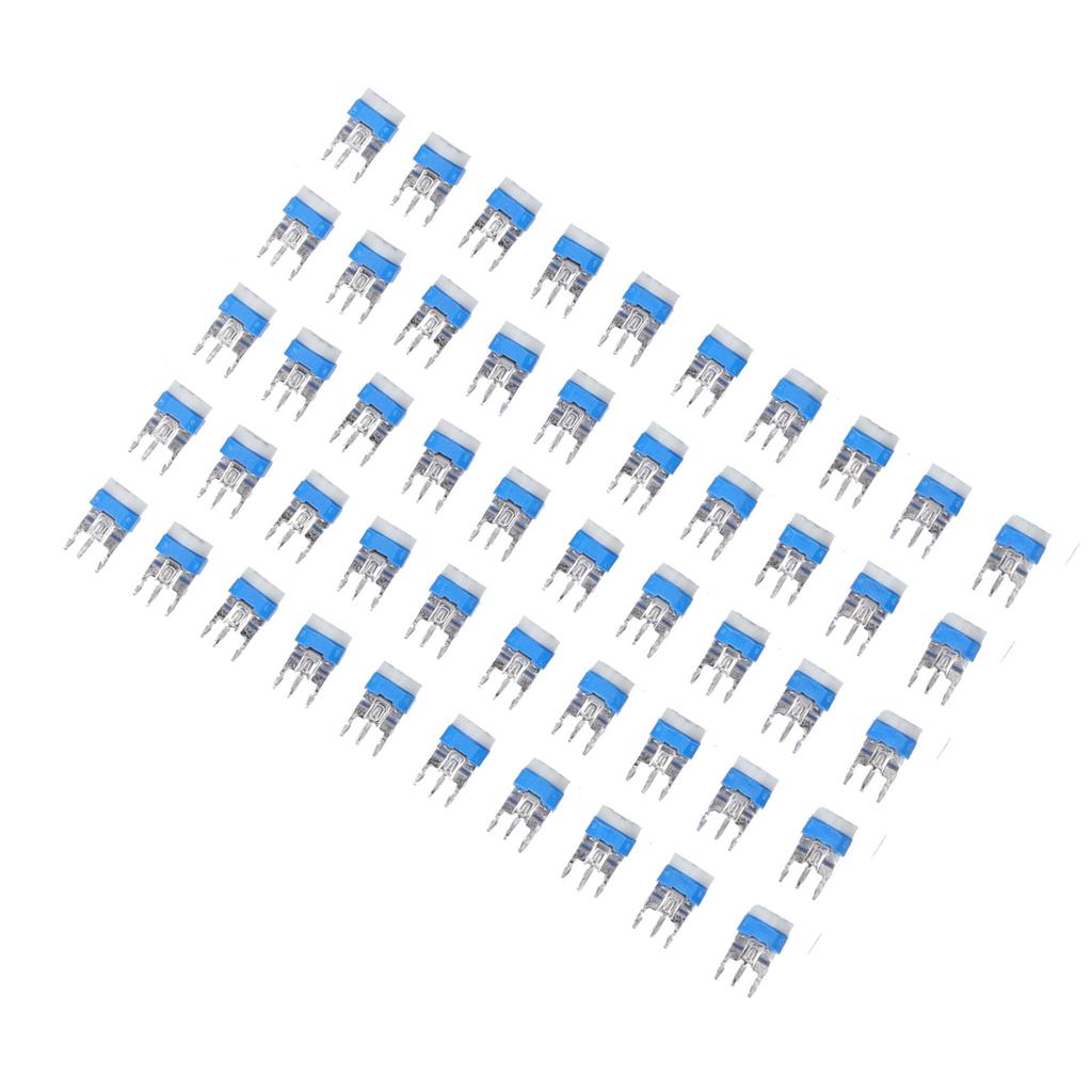 100 Pcs Variable Resistor 10 Values 500R To 1M RM065 Blue White Trimmer Potentiometer Assortment Kit