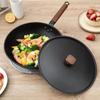Wrought Iron Frying Pan Uncoated Frying Pan Non-stick Cast Iron Pan Induction Cooker Gas Stove Universal