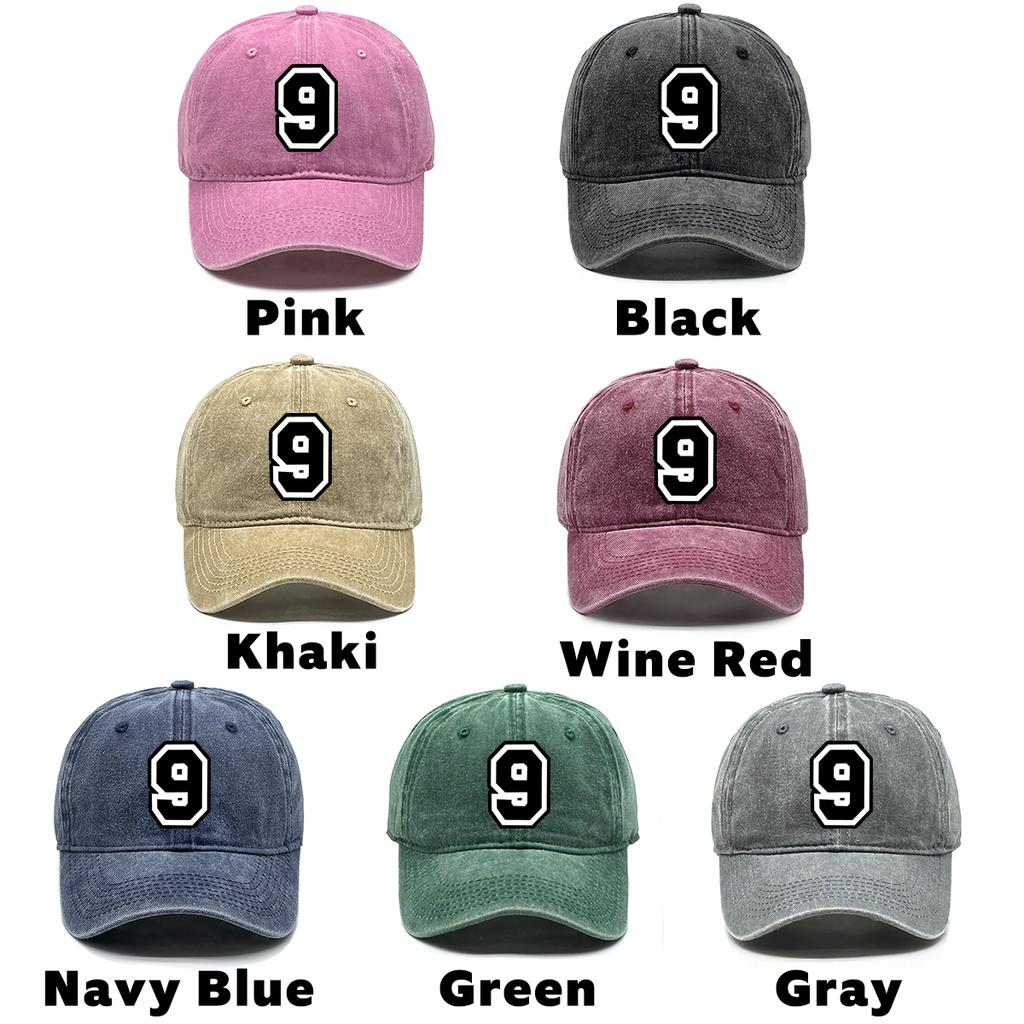 Unisex Baseball Cap Digit 0 To 9 Print Man Caps Washed Cotton Adjustable Buckle Snapback Hat Ideal Choice For Outdoor Sports
