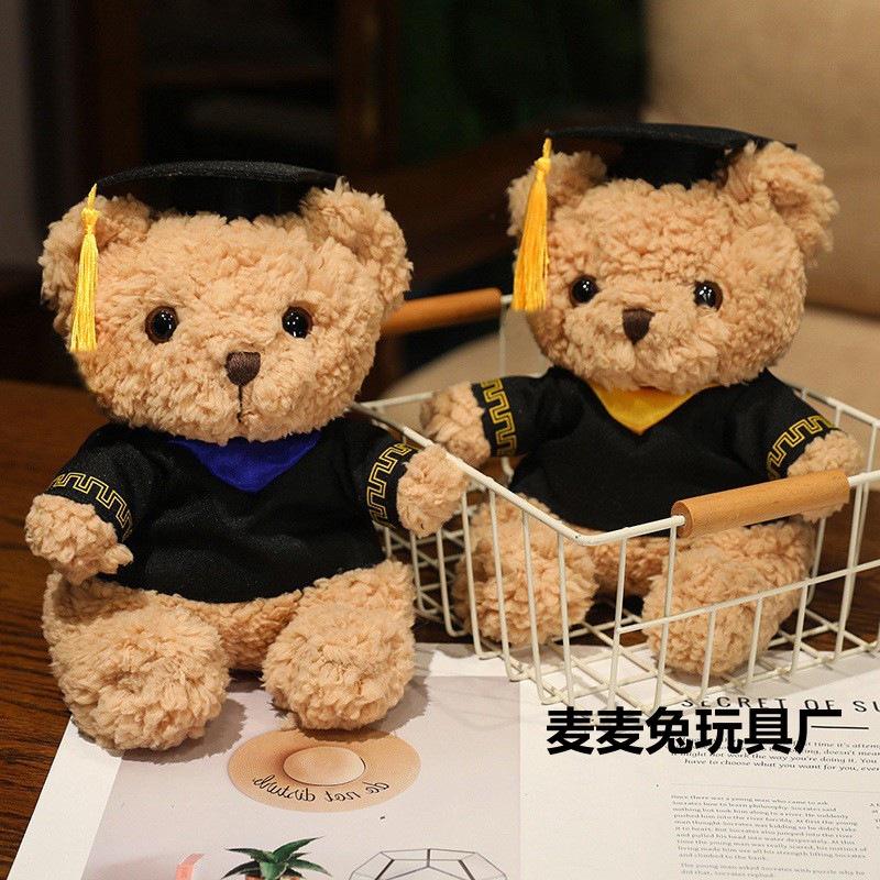 Graduation Doctor Bear Plush Teddy Bear Doll Graduation Commemorative Gift Wearing Doctor Hat Bear Can Be Determined