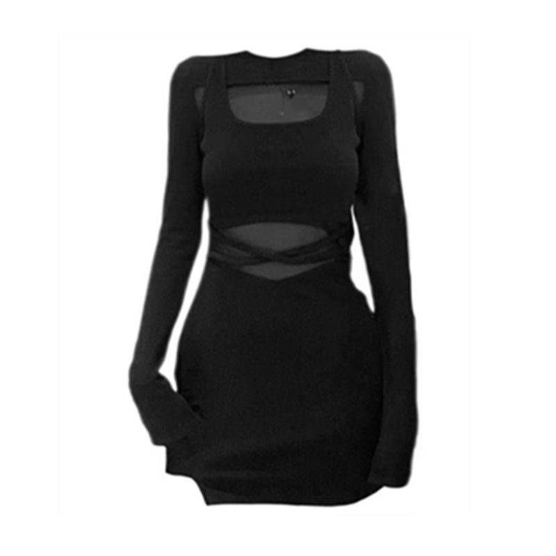 

Export Amazon Mesh Bodycon Dress Oversize Women s Clothing Black L