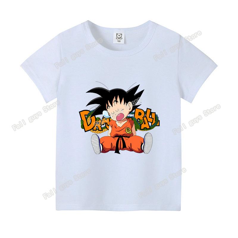 Dragon BallZ T-shirt for Children New Round Collar Clothing Kids Anime Short Sleeve Cute Cartoon Clothes Fashion Sunmer Top Gift
