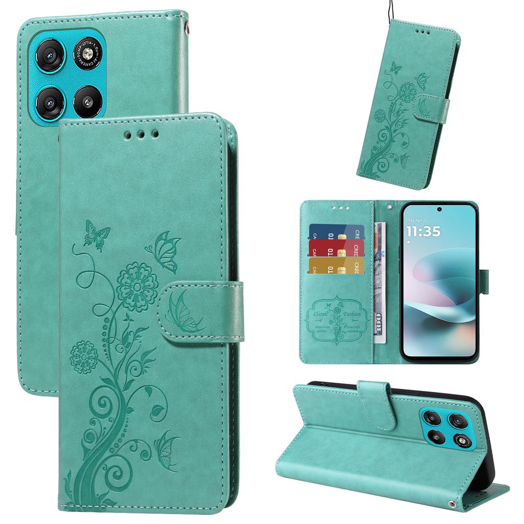 For Samsung Galaxy A35 5G Case Butterfly Imprinted Wallet Stand PU Leather Flip Phone Cover with