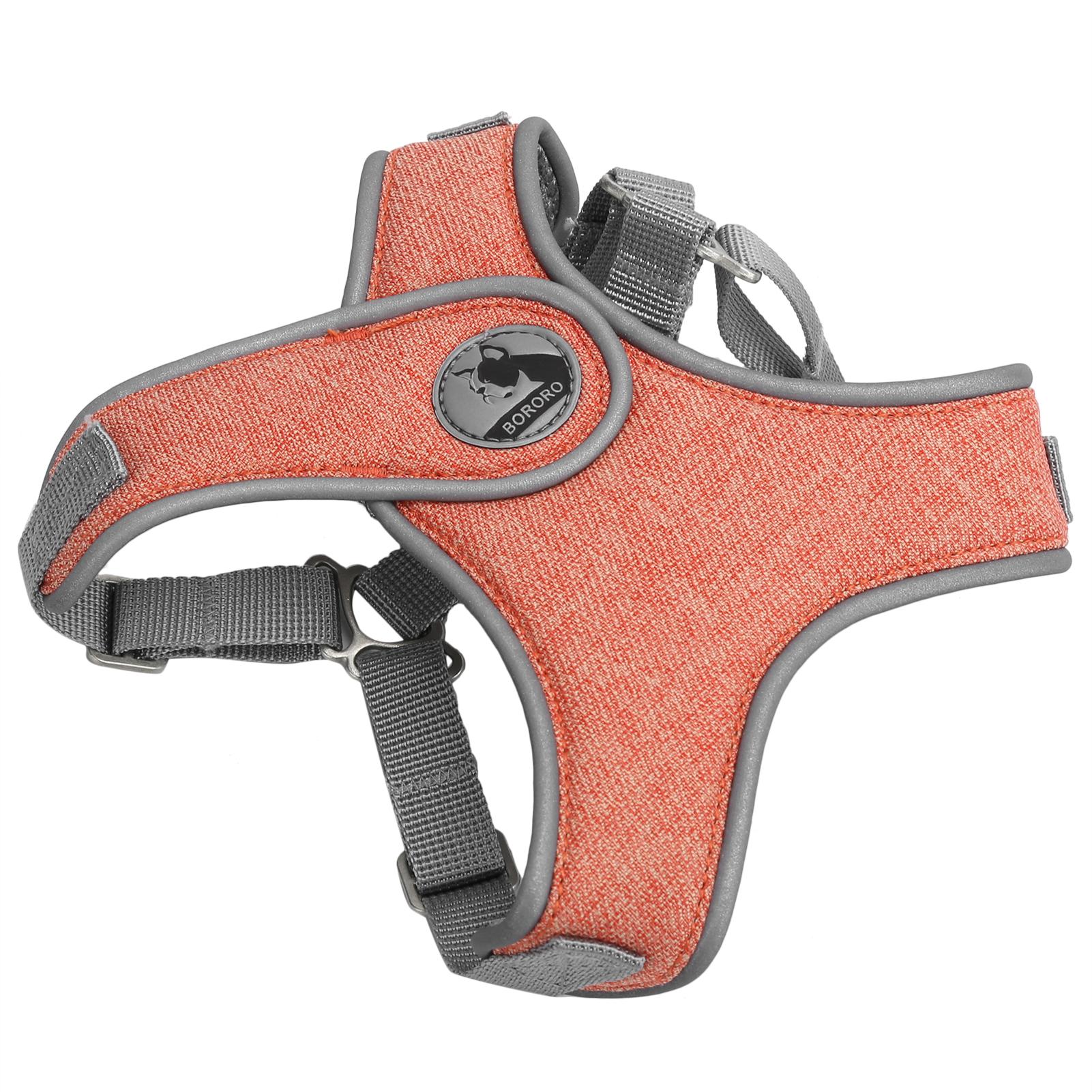 

Pet Leash Vest Reflective Harness Adjustable Breathable Cat Dog Outdoor Walking Strap XS помаранчевий