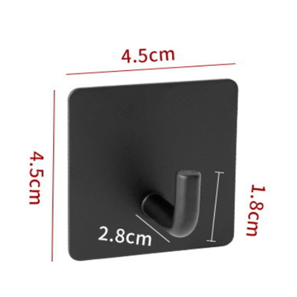 5Pcs Black Stainless Steel Toilet Paper Towel Holder No Punching Wall Mounted Adhesive Hook Paper Roll Rack