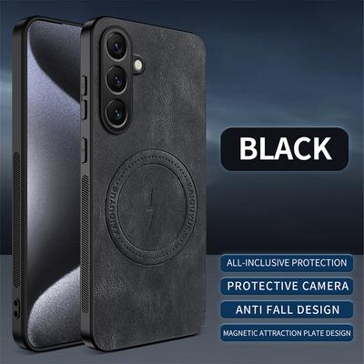 Pouzdro 56 36 pro Magsafe Luxusní Magnetický Matný Kryt z Ovčí Kůže pro Samsung Galaxy A56 A36 A55 A54 A06 Nárazník proti Pádům