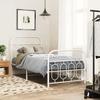 VidaXL Metal Bed Frames Without Mattress with White Footboard 80x200cm 377175