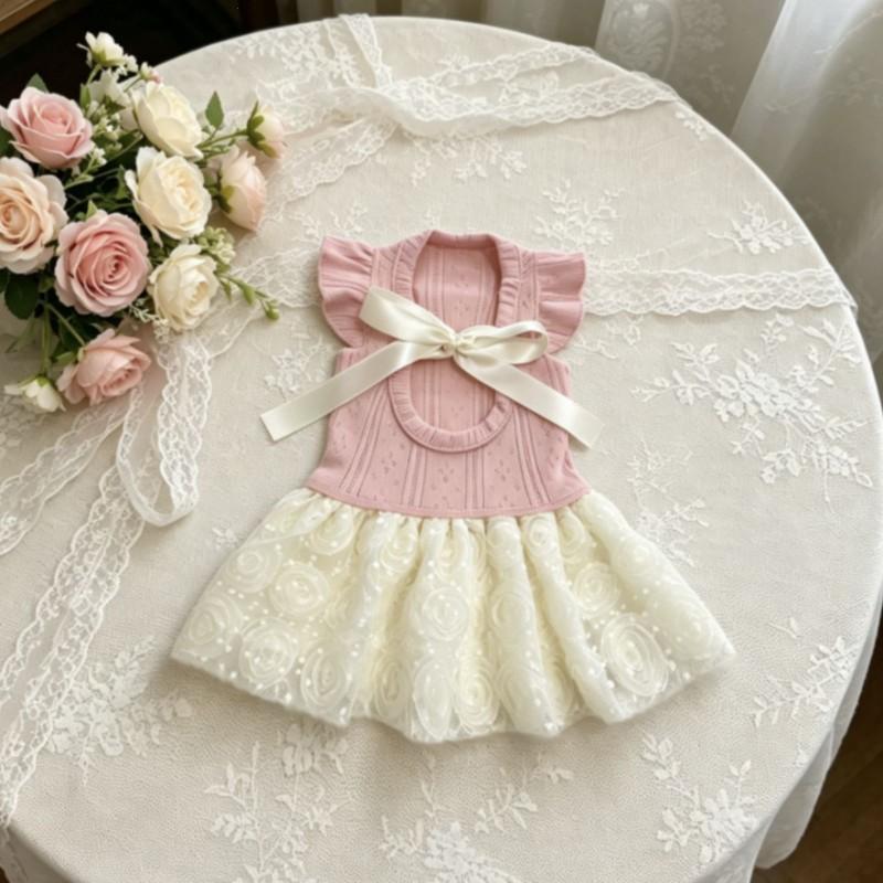 Lightweight Lace Dog Dress Small Breeds - Sweet Princess Style Outfit Bichon Shih Tzu