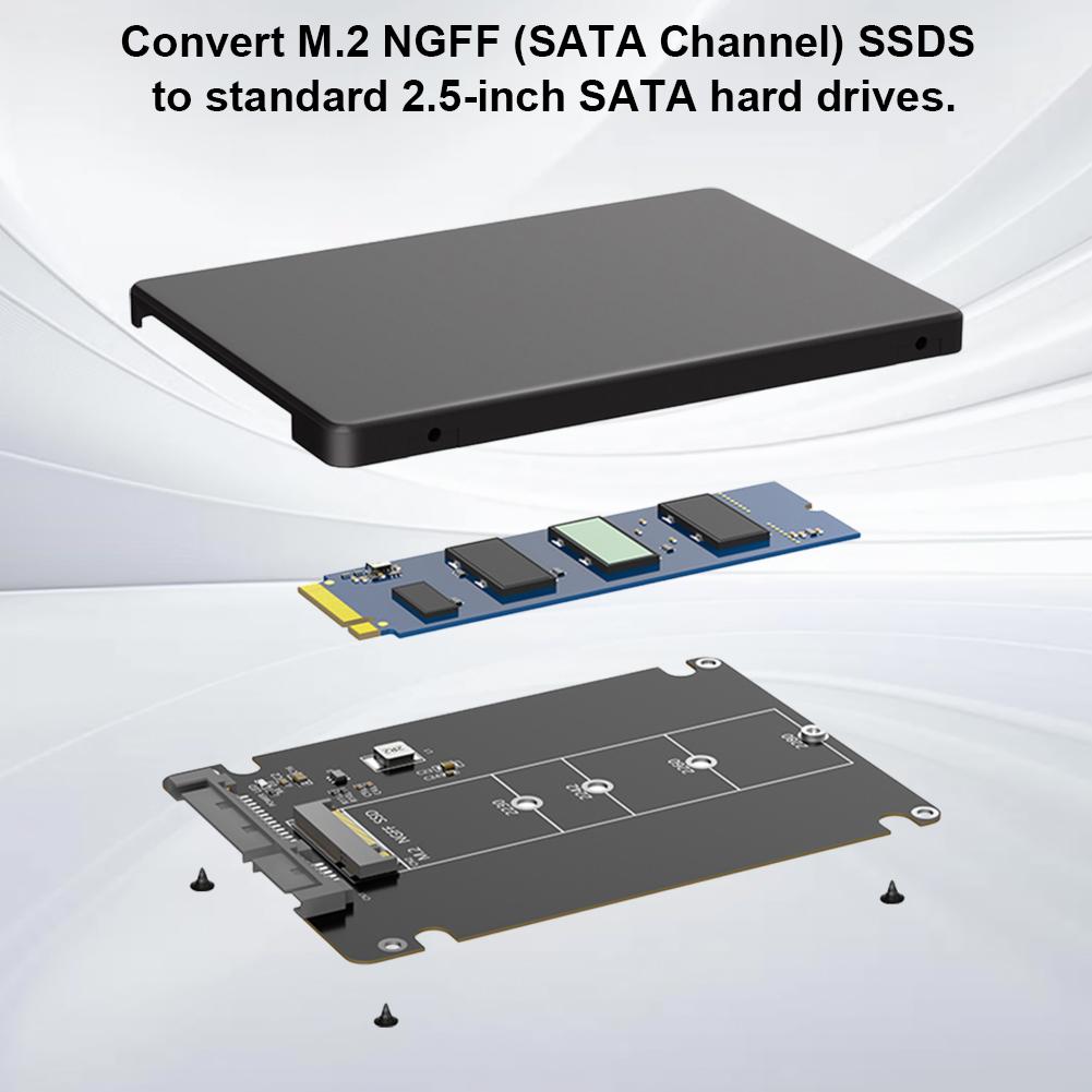 M.2 NGFF B Key To 2.5inch SATA SSD Enclosure 6Gbps M.2 SSD Case SSD External Box M.2 NGFF SSD To 2.5 Inch SATA III Adapter