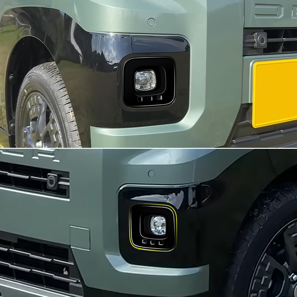Onami Mitsubishi Delica Mini Front Lamp Cover Fog Lamp Front Bezel Garnish New Delica Mini BA Series Dedicated ABS 2P [Black] DM-24-BK