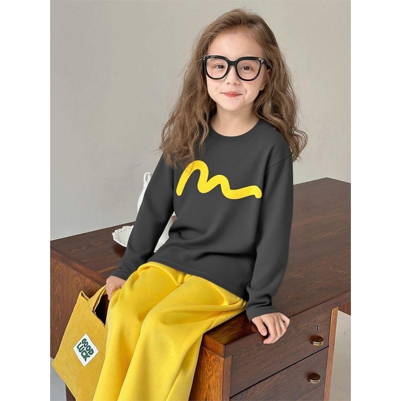 Children's Long-Sleeved T-Shirt 2026 Spring New Style, Medium and Large Kidsren's Round-Neck Top, Boys' Versatile Lettered Cotton Bottoming Shirt