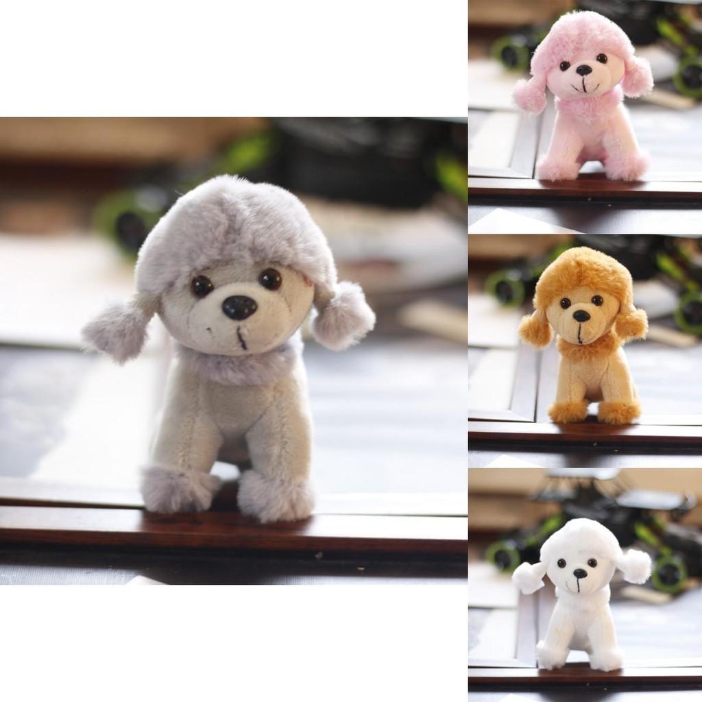 Cute Teddy Dog Plush Toy Ultra-soft Short Plush In White Pink Brown And Gray