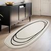 Nowoczesny Abstrakcyjny Owalny Dywan Salon Sofa Antypoślizgowa Poduszka Sypialnia Łóżko Miękka Wygodna Mata pod Stopy Dekoracja Domu