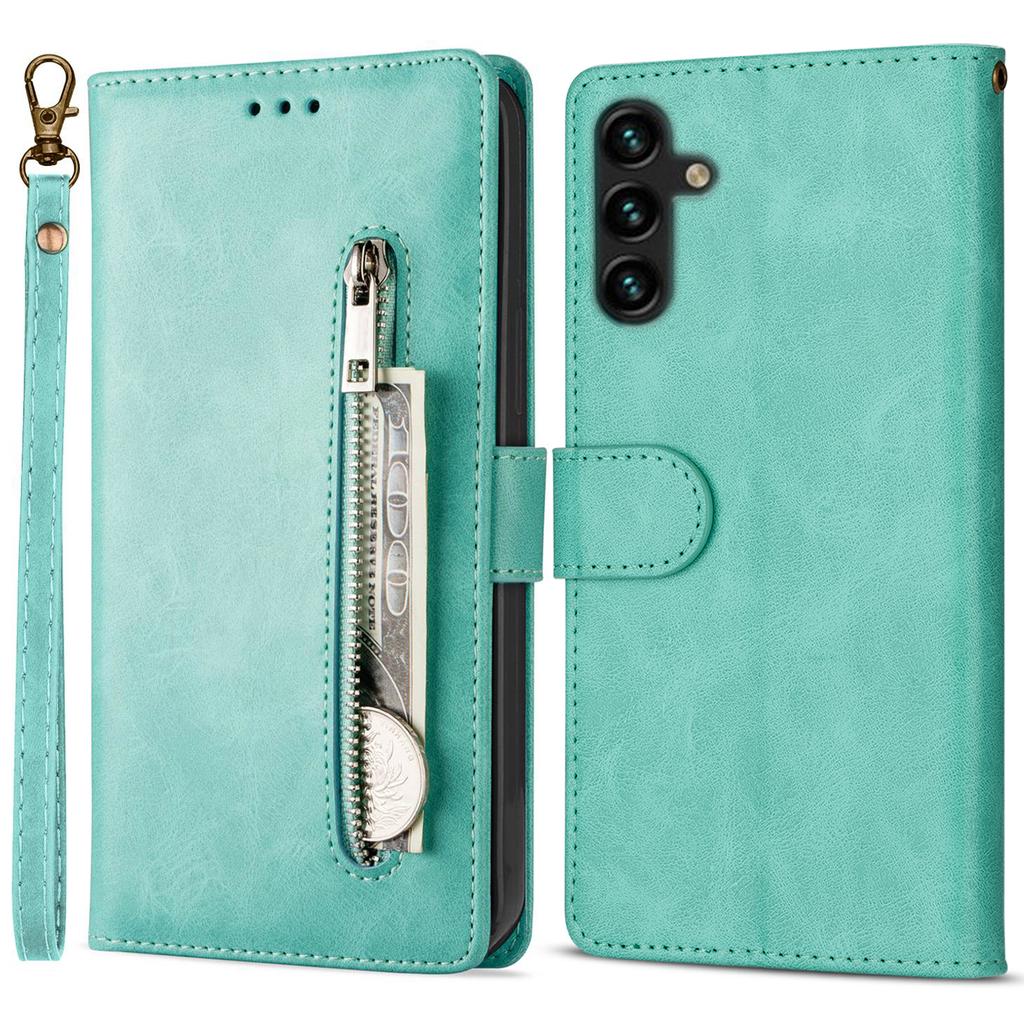 For Samsung Galaxy S25+ Case Anti-Scratch Zipper Wallet Leather Phone Cover