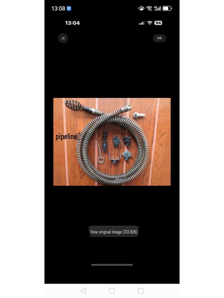 Elektryczny przepychacz do rur - elastyczna sprężyna 16 mm do rur