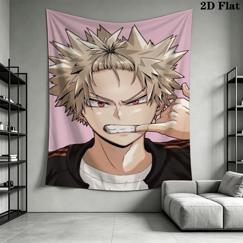 My Hero Academia Wall Tapestry Aesthetic Wall Hanging Printed Fabric Blanket Decorative Tapestries for Bedroom Living Room Home Decor