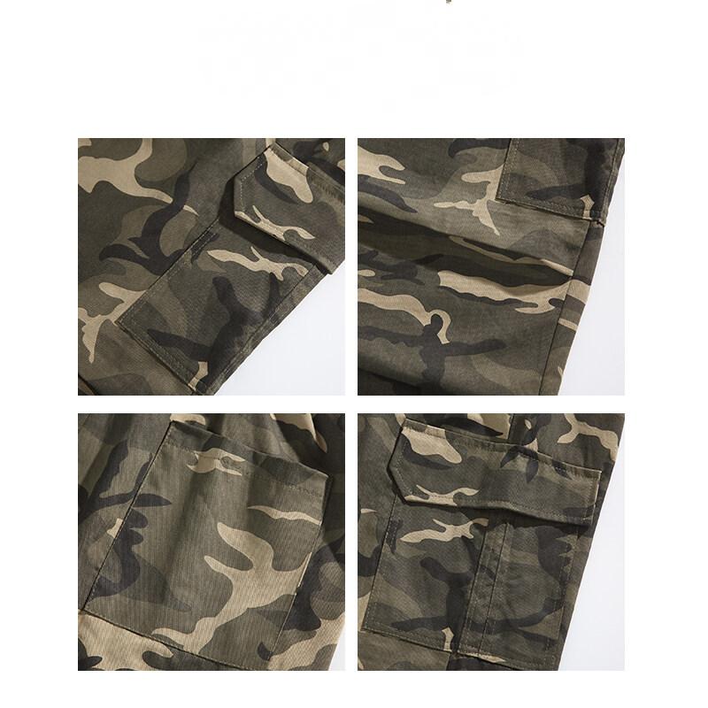 2025 Vår Sommer Herre Baggy Kamuflasjebukser Herre Elastisk Midje Streetwear Cargobukser Vår Herre Hip Hop Løse Bukser