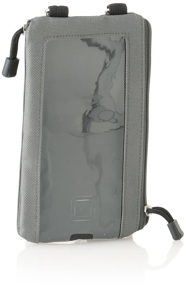 Smartphone shoulder smartphone smartphone pouch with can be operated while with 8610 black x charcoal gray [Mozu] bag, case, strap, zipper, thin,