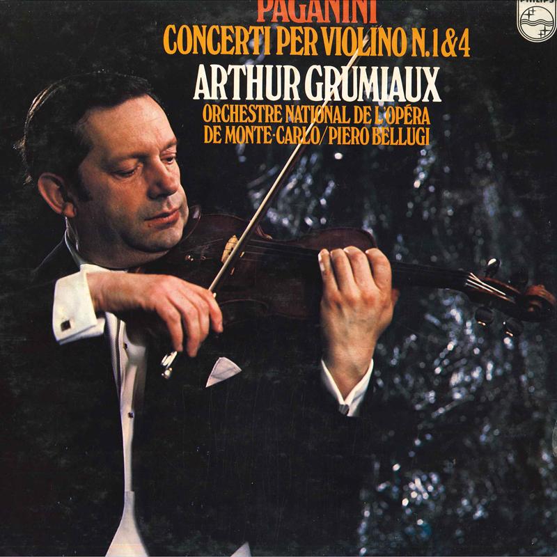 LP Record ARTHUR GRUMIAUX, PIERO BELLUGI, NAT - Paganini: Violin Concertos No. 1, N X5546 PHILIPS 1974 Japan Classical Used