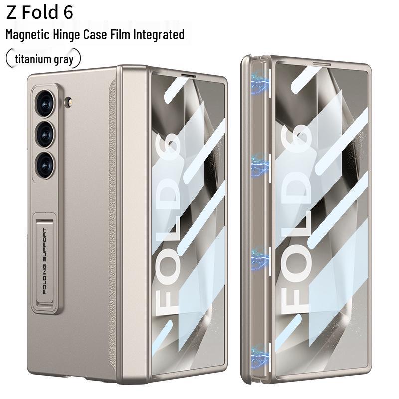 Samsung ZFold6 Magnetisches Scharnier Case: Vollständige Abdeckung, Integrierte Folie & Hartschalen-Halterung