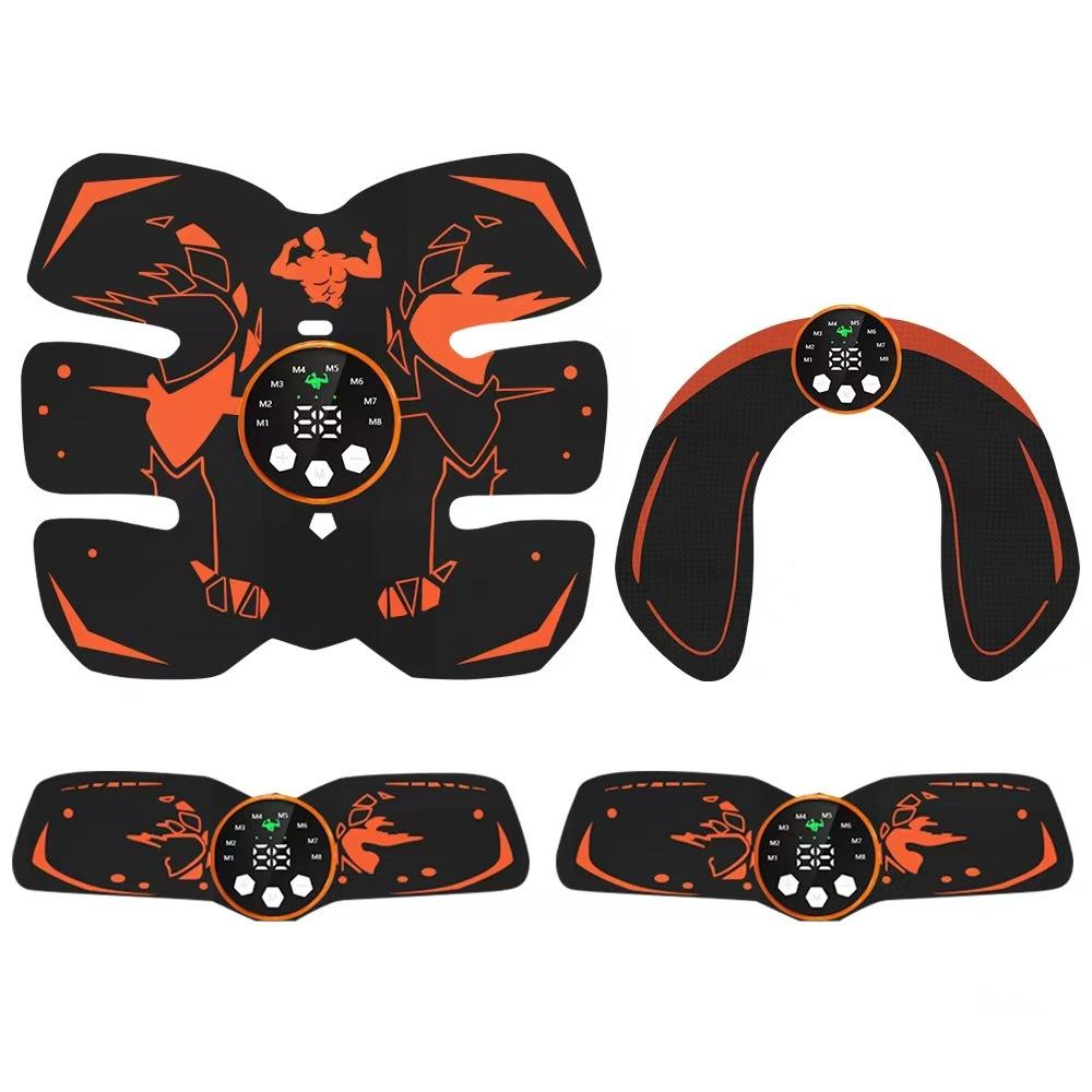 EMS Abs Trainer Rechargeable Abdominal Muscle Stimulator Belt With Multiple Fitness Modes For Core Workout And Home Gym Use