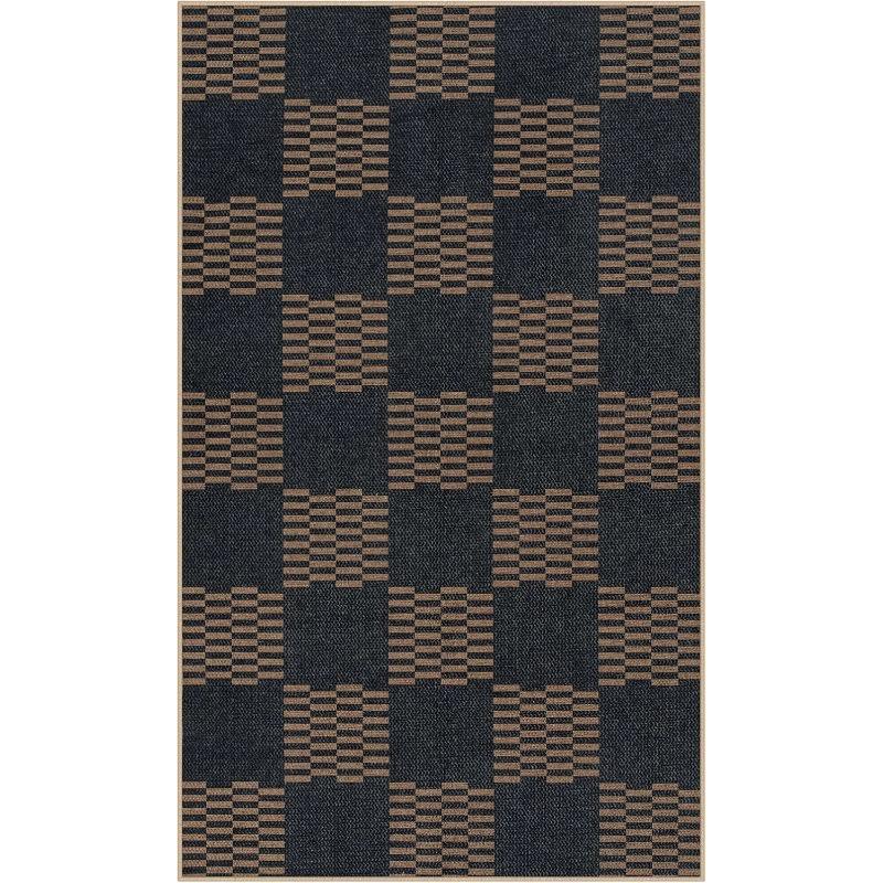 Living Room Carpet Non-slip Dirt-resistant Wear-resistant Floor Mat Black White Checkered Rug Home Decoration Large Size Mats
