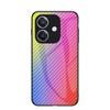 Colorful Tempered Glass Case For Vivo Y72 Y52 5G Y19S Realme 6 8 10 14 Pro XT C30 C3 C63 C61 C75 C31 OPPO A53 A52 A72 Reno 13 Stripe Back Phone Cover
