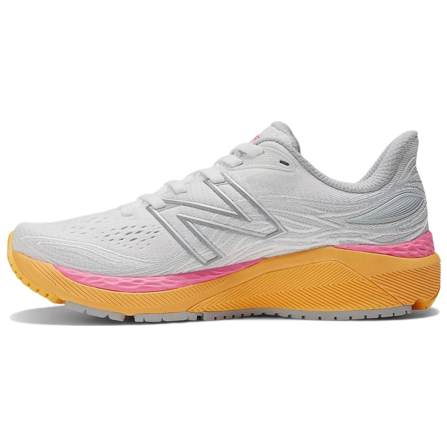 

New Balance 860 Удобная ткань Низкие марафонские кроссовки Женские кроссовки Белый Оранжевый W860A12 37