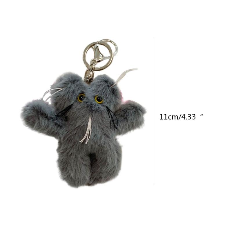 Cartoon Bear Pendant Keychain Plush Dolls Fashion Bag Ornaments Keyring for Keys
