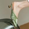 Baotou Cool Slippers Female Pointed Retro Summer 2025 New New Chinese Stiletto Outer Wear Muller Mop