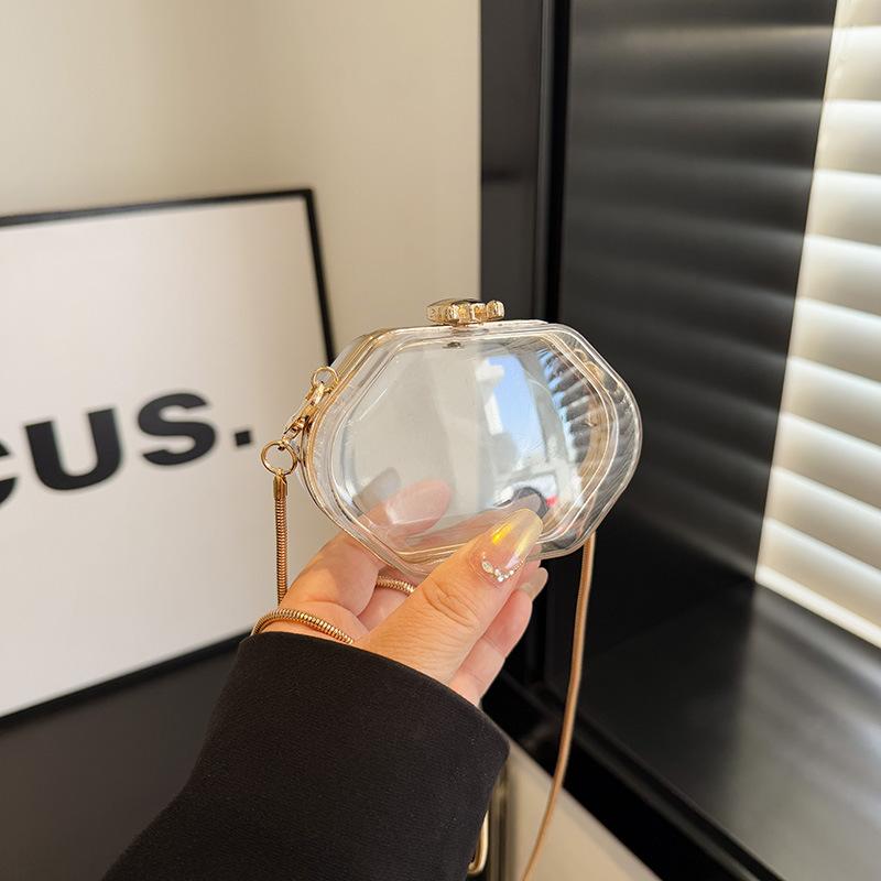 Acrylic box bag summer 2025 new fashionable transparent jelly bag women's versatile mini lipstick bag