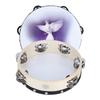 Tambourine Double Row Metal Jingle Handheld Percussion for Church Party20cm