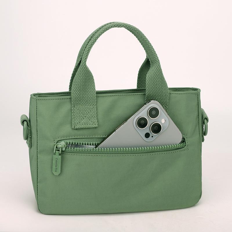 Female Crossbody New Fashionable Foreign Style Small Bag One Shoulder Hand Carry Nylon Small Satchel Cloth Bag