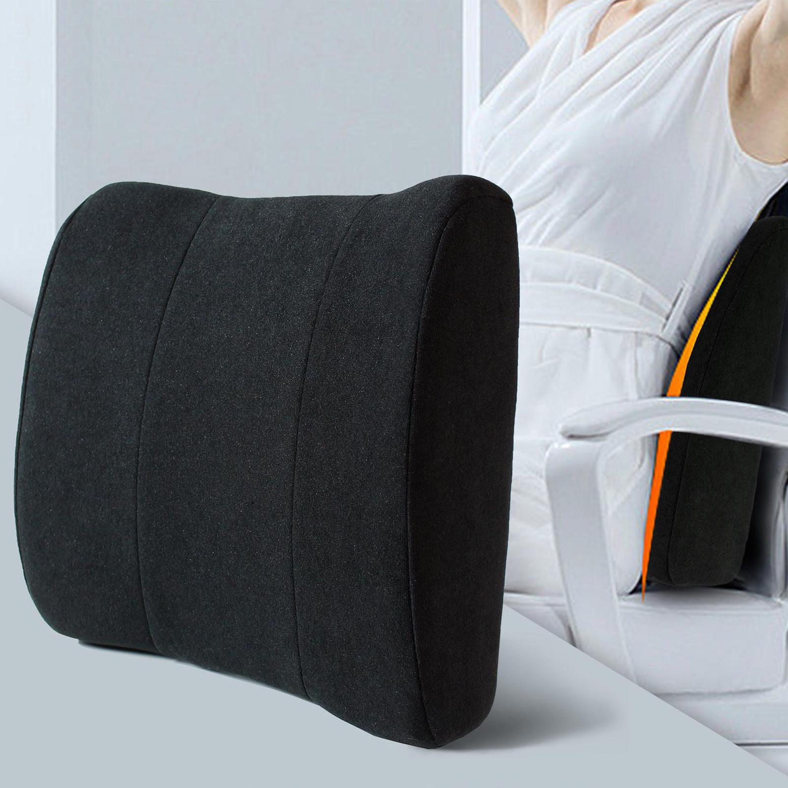 

Подушка для поддержки поясницы, подушка для спины, спинка для домашнего офисного кресла, автомобильного сиденья чёрный