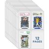 Graded Card Sleeves, PSA Graded Card Slab Binder Pages for Storage & Display, Compatible with PSA, BGS, CGC Graded Sports Cards and One-Touch