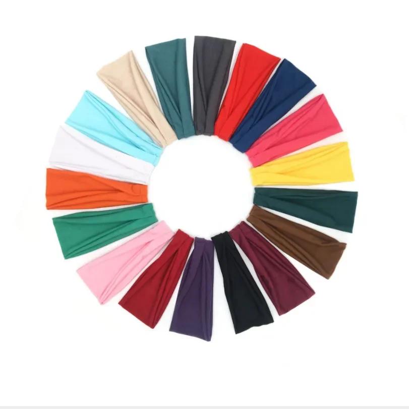 Women Headband Twist Cotton Sport Wide Turban Twisted Knotted Headwrap Girls Hairband Fashion Head Band Hair Accessories
