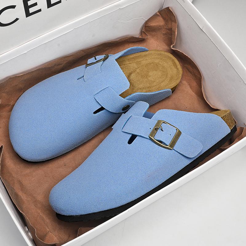 Fashion Classic Man Leather Summer Slippers Soft Lightweight Slides Men Leisure Walk Sandals Outdoor Man Half Drag Versatile Flip-flops